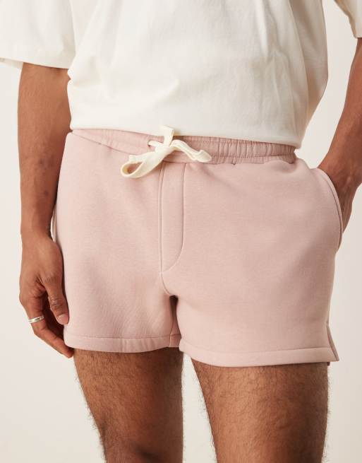 ASOS DESIGN shorter length shorts in light pink