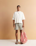 [ASOS DESIGN] ASOS DESIGN shorter length shorts in sage green-Grey L Forest fog