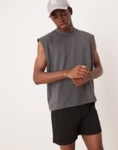 ASOS DESIGN shorter length skinny chino shorts in stone