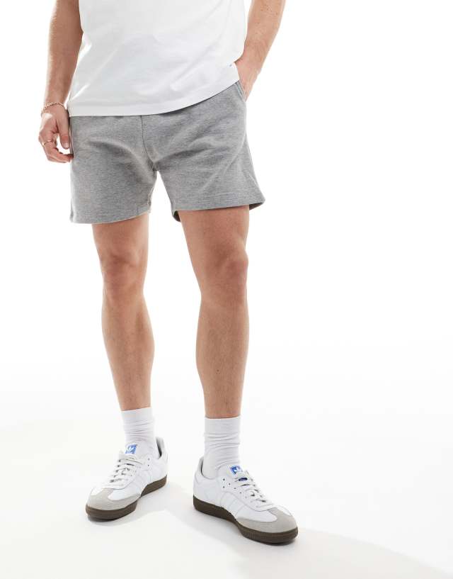 ASOS DESIGN - shorter length skinny shorts in grey marl