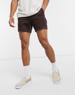 mens brown corduroy shorts