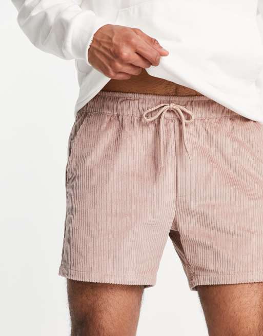 Pink corduroy hot sale shorts