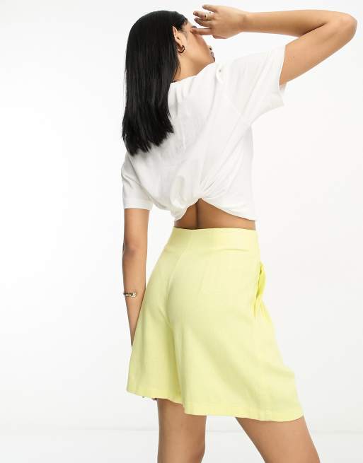 Asos yellow shorts online