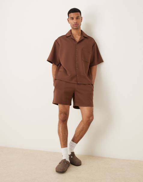 ASOS DESIGN – Shorts aus Neopren in Braun, Kombiteil - view 1