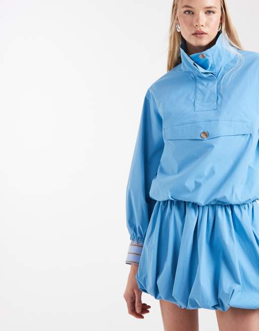 ASOS DESIGN shorts i papirlignende poplin som del af sæt i aqua, 5 af 9