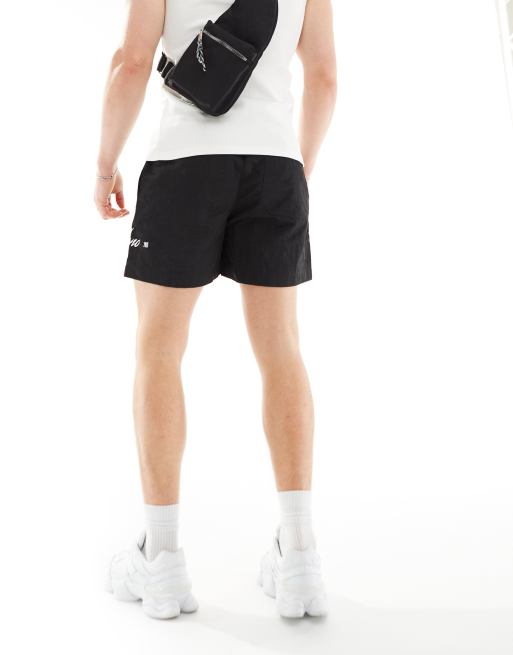 ASOS DESIGN shorts in black with embroidery detail | ASOS