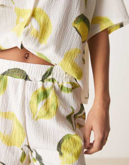 ASOS DESIGN shorts in lemon print - part of a set, 2 of 5