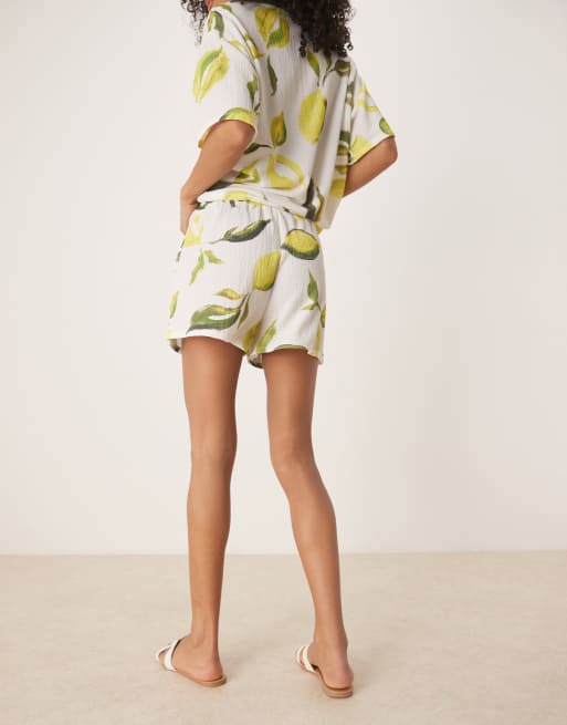 ASOS DESIGN shorts in lemon print - part of a set, 3 of 5