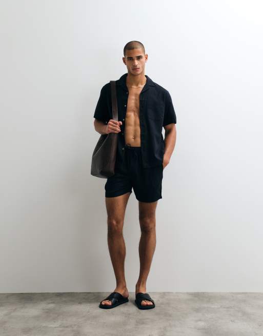 ASOS DESIGN set with linen in black, 2 of 4