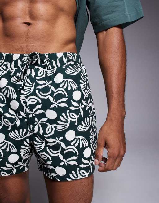 ASOS DESIGN shorts in short length in dark green - part of a set, 3 of 5