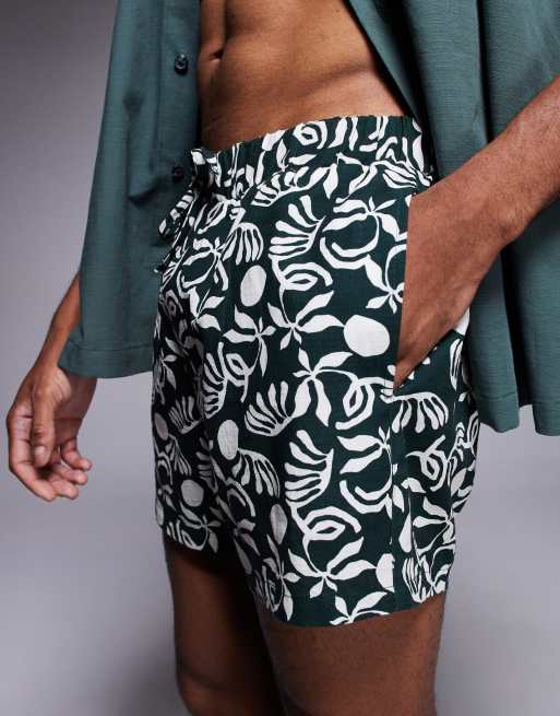 ASOS DESIGN shorts in short length in dark green - part of a set, 4 of 5