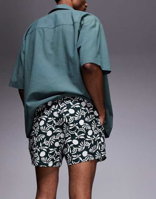 ASOS DESIGN shorts in short length in dark green - part of a set, 5 of 5