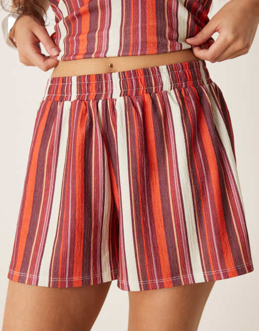 ASOS DESIGN - Shorts med tekstur og røde striber - Del af sæt, 5 af 5