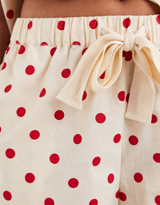 ASOS DESIGN – Shorts mit Taillenschnürung, Taschendetail und Polka Dots, 5 von 5