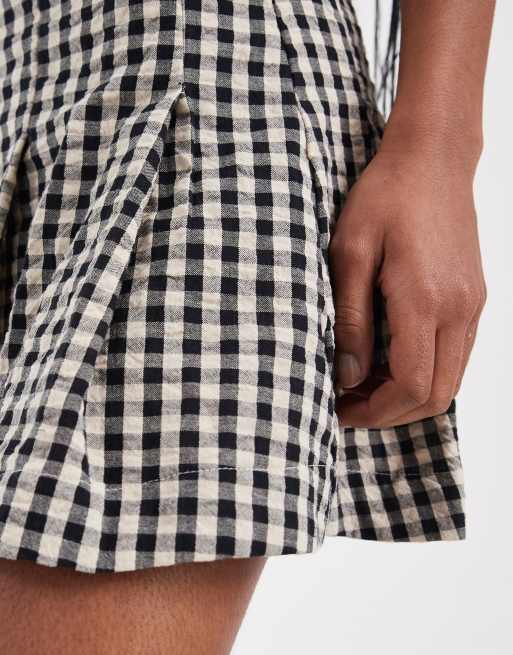ASOS DESIGN – Shorts mit Vichy-Karos und Bundfalten vorne, Kombiteil, 3 von 5