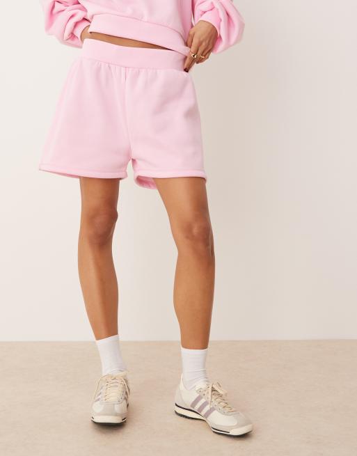 ASOS DESIGN - Shorts van sweatstof in roze, deel van co-ord set, 2 van 5