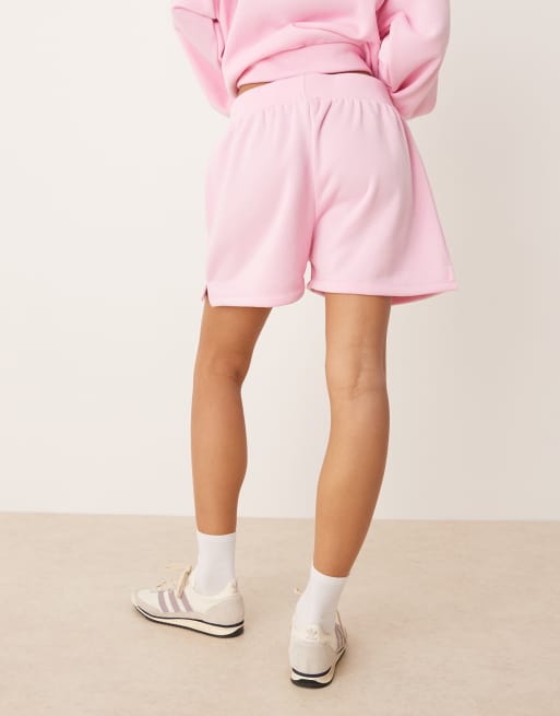 ASOS DESIGN - Shorts van sweatstof in roze, deel van co-ord set, 3 van 5