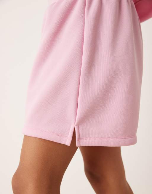 ASOS DESIGN - Shorts van sweatstof in roze, deel van co-ord set, 4 van 5