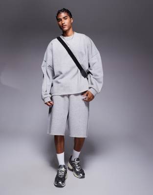 Weekday Simon scuba jersey shorts in black