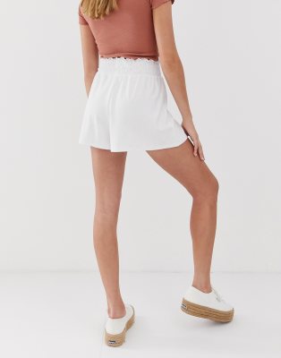 shirred waist shorts