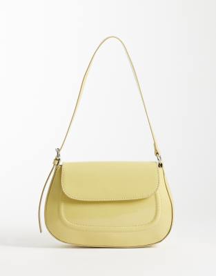 Asos Design Shoulder Bag In Yellow