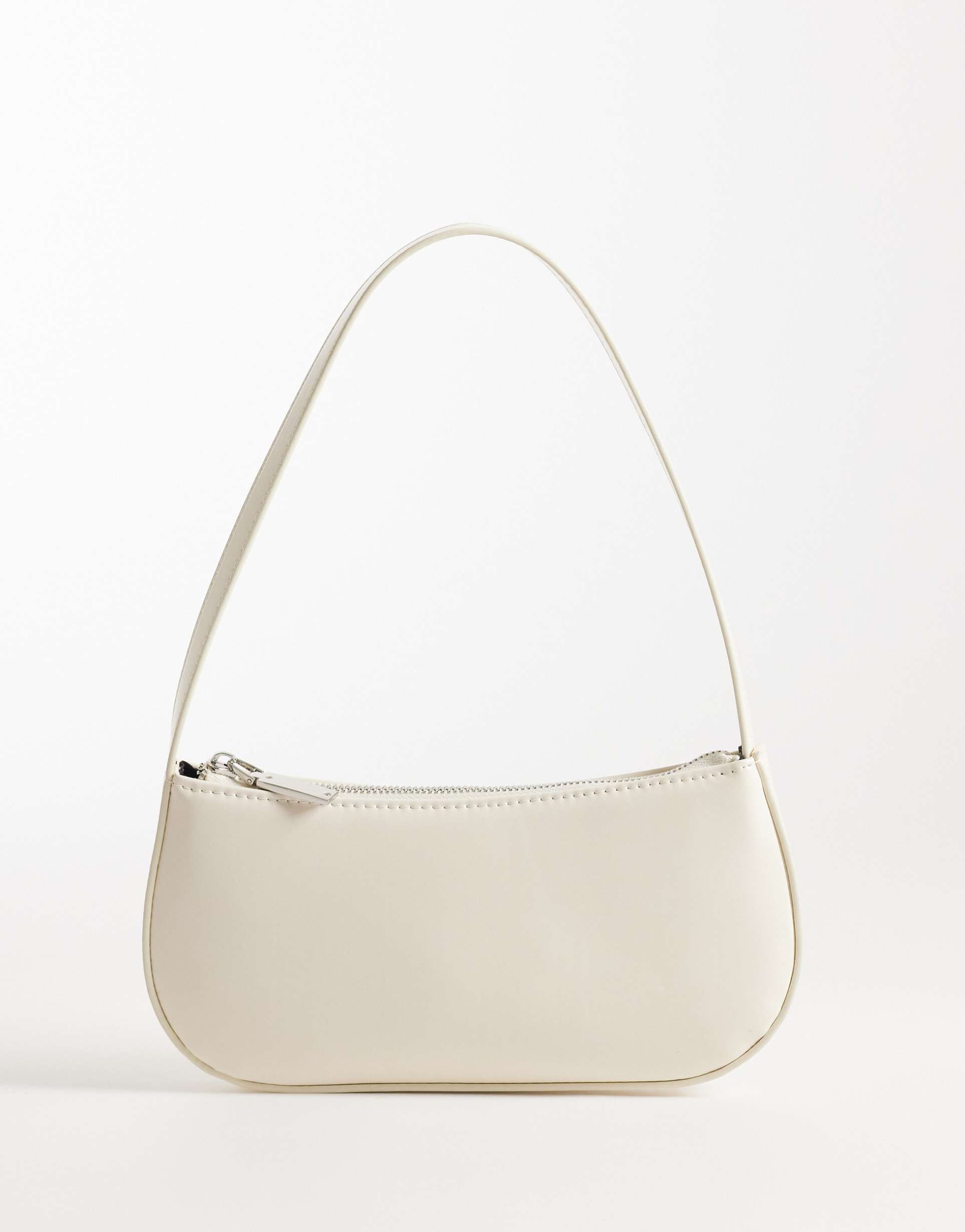 asos design shoulder bag in cream