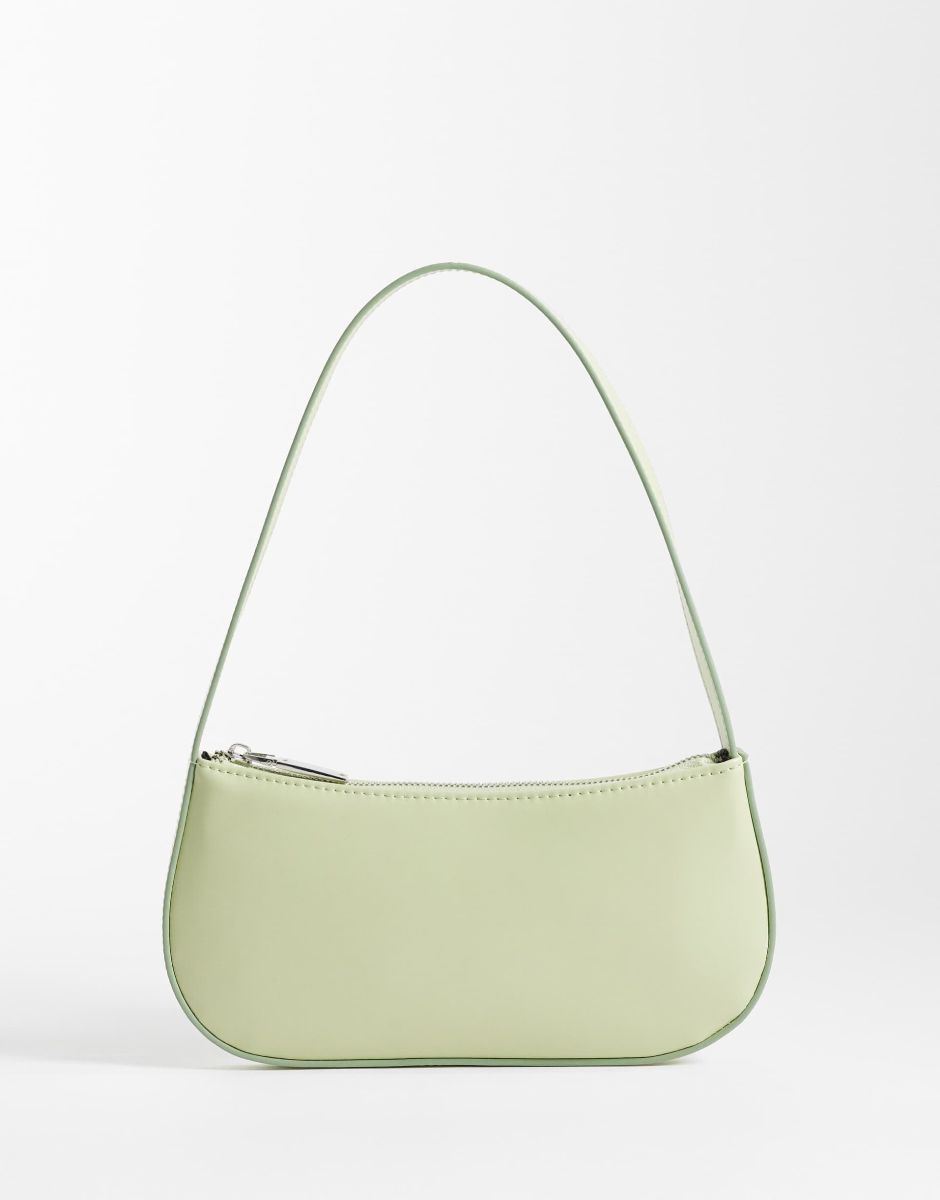 asos design shoulder bag in pistachio green