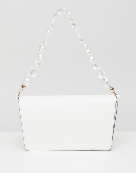 ASOS DESIGN shoulder bag with beaded strap