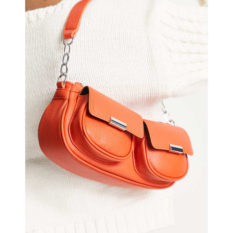 Orange clutch bag on sale asos