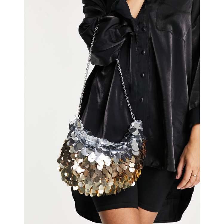 Metallic Metal Chain Disc Classy Bag