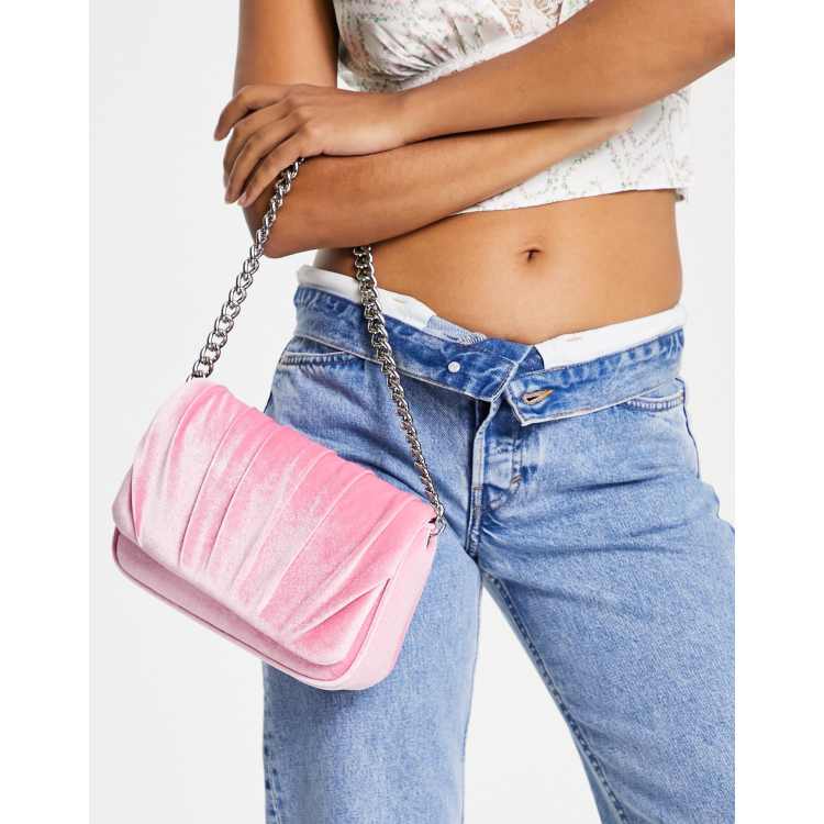 Pink best sale ruched bag