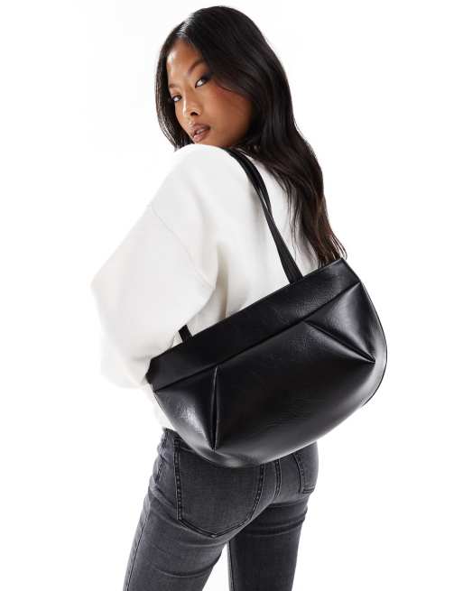Asos black shoulder bag sales