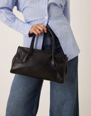 Asos Design Shoulder Bag With Tie Details In Black