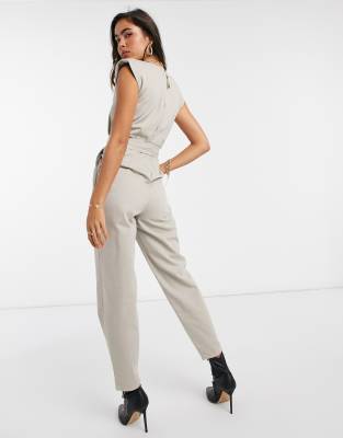 gray jumpsuit formal