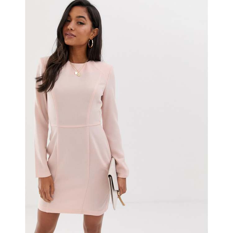 ASOS DESIGN shoulder pad mini dress with seams | ASOS