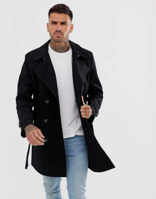 asos shower resistant trench coat