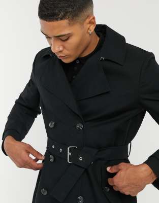 trench coat homme noir
