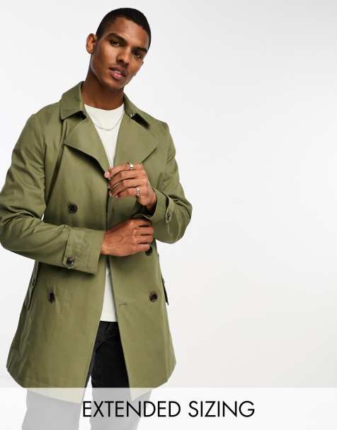 Mens smart sale trench coat