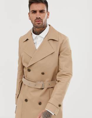 asos shower resistant trench coat