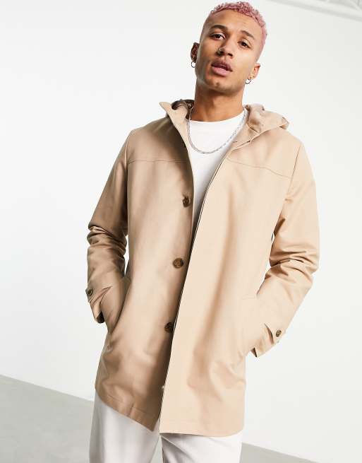 Asos hooded 2024 trench coat