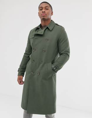 asos design longline trench coat