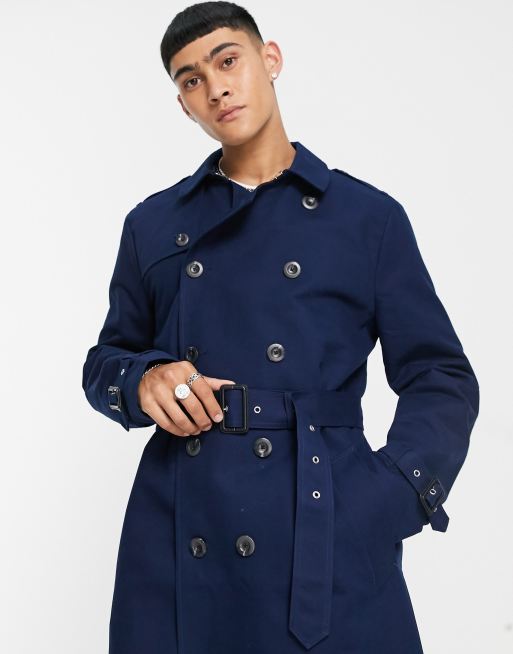 Asos hotsell navy coat