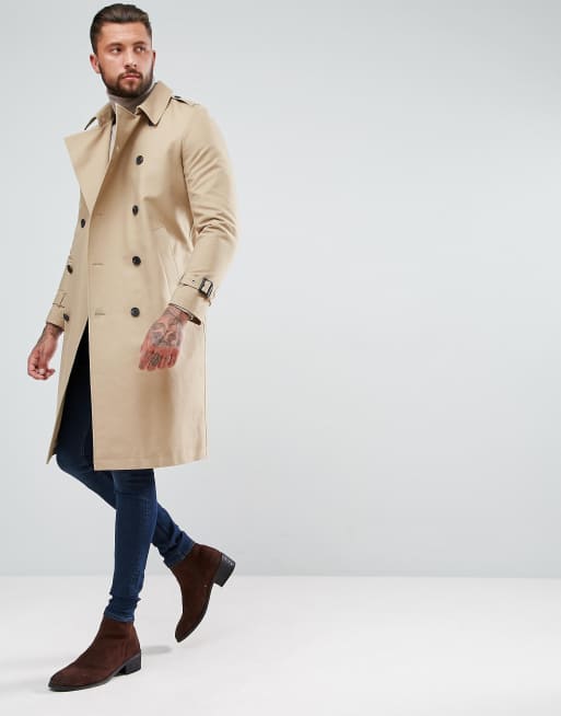 Asos longline hot sale trench coat