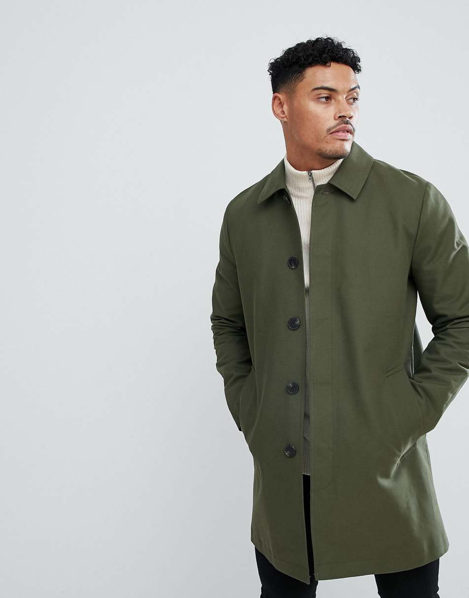 Зеленый плащ мужской. Мужской тренч плащ хаки. Trench Coat men однобортный. Тренч ASOS мужской. Тренч цвета хаки мужской.