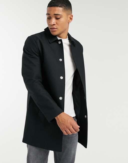 Asos shop black overcoat