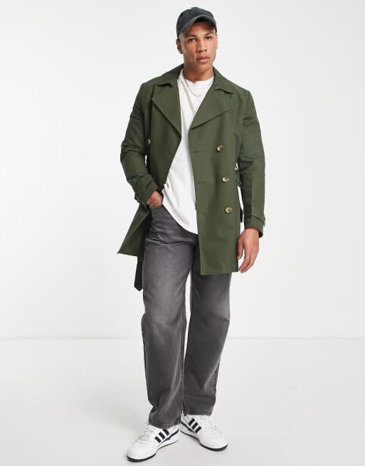 Asos khaki coat hotsell