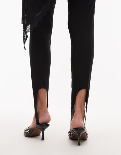 ASOS DESIGN – Sia – Verzierte Mules in Schwarz mit Zierausschnitt und Kitten-Absatz, 4 von 4