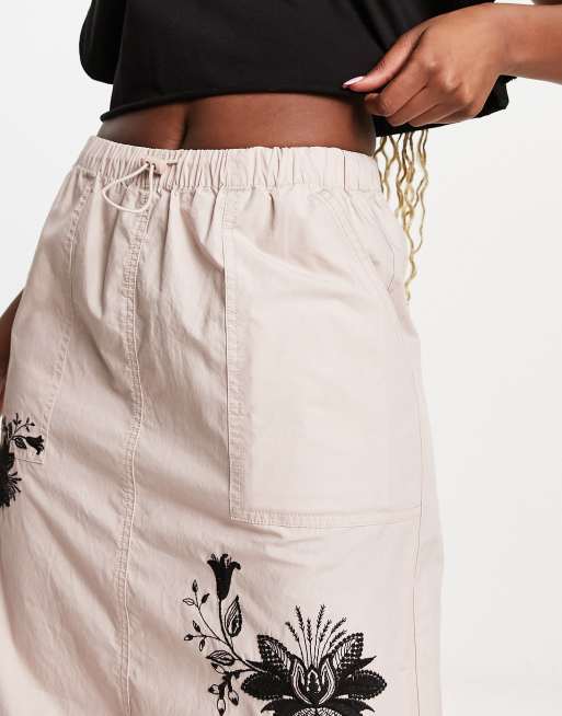 Embroidered skirt asos sale