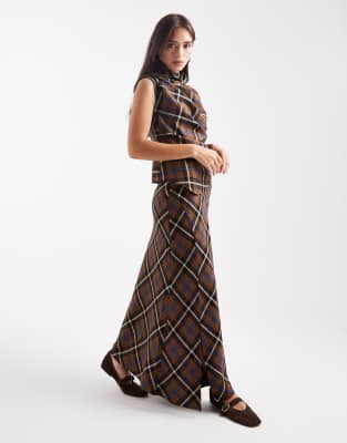 Asos Design Side Split Co-ord Maxi Skirt In Multi
