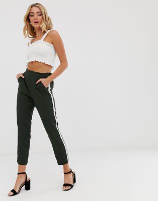 asos side stripe trousers